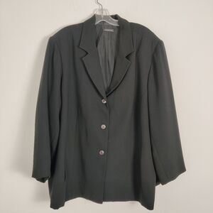 Vintage Studio Plus Women's Black Blazer Jacket Size 24W